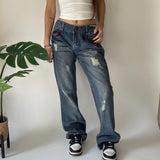 Y2K Baggy Flare Denim Jeans