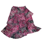 Pink Floral Maxi Ruffle Skirt