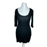 Lace Back Y2K Black Dress