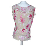 Y2K Floral Mesh Top