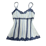 Y2K Blue Cami Stripe Top