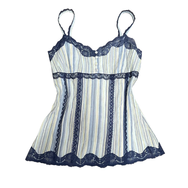 Y2K Blue Cami Stripe Top
