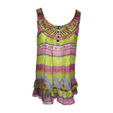 Green Mesh Y2K Top