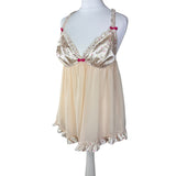 Y2K Vintage Satin and Mesh Cami Babydoll