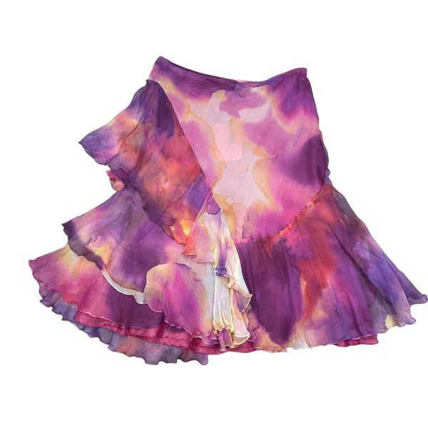 Y2K Silk Ombre Midi Skirt