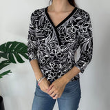 Y2K Black and White Top