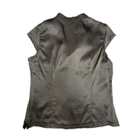Y2K Brown Satin Top