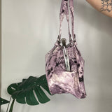 Lilac Y2K Snakeskin Bag