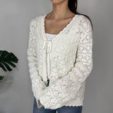 White Crochet Cardigan