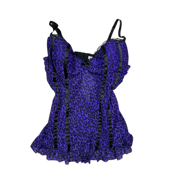 Purple Y2K Animal Print Corset