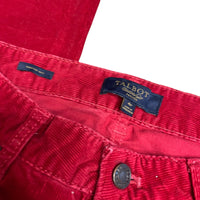 Red Corduroy Flare Jeans