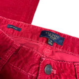 Red Corduroy Flare Jeans