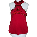 Red Sequin Halterneck Top