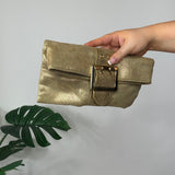 Y2K Gold Clutch Bag