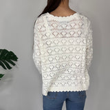 White Crochet Cardigan