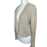 Beige Crochet Y2K Vintage Cardigan