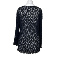 Black Lace Beaded Top