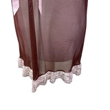 Y2K Brown and Pink Mesh Slip Dress