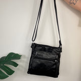 Black Faux Leather Bag