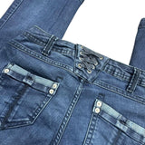 2000’s Jane Norman Low Rise Flare Lace Up Denim Jeans