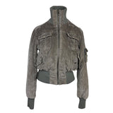 Y2K O’Neill Corduroy Brown Bomber Jacket