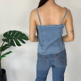 Y2K Denim Embroidered Cami
