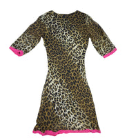 Y2K Animal Print Mesh Midi Dress