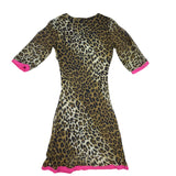 Y2K Animal Print Mesh Midi Dress