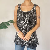 Y2K Polka Dot Mesh Cami