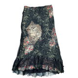 Vintage Ruffle Maxi Skirt