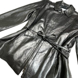 Vintage Leather Tie Front Jacket
