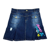 Y2K Graphic Pleated Mini Skirt
