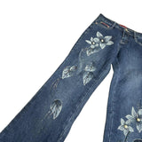 Y2K Butterfly Flare Denim Jeans