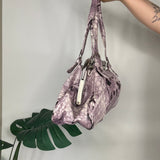 Lilac Y2K Snakeskin Bag