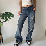 Y2K Baggy Flare Denim Jeans
