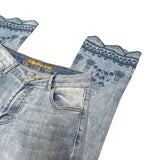DESIGUAL Embroidered Flare Denim Jeans