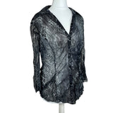 Animal Print Mesh Shirt