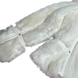 White Faux Fur Y2K Coat