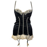 Black Lingerie Corset Babydoll