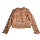 Tan Faux Leather Jacket