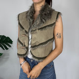 Y2K Faux Fur Cropped Gilet