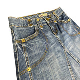 Vintage Denim Midi Skirt