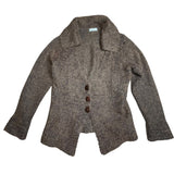 Brown Y2K Knitted Cardigan