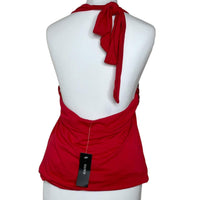 Red Sequin Halterneck Top