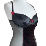 Y2K Black and Red Lingerie Dress