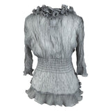 Y2K Mesh Ruffle Top
