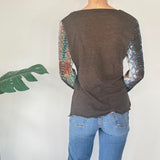 Vintage Patchwork Long Sleeve Top