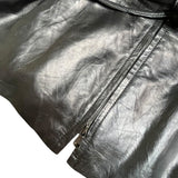 Vintage Leather Tie Front Jacket