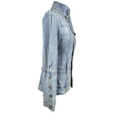 Y2K Military Denim Jacket
