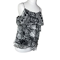 Ruffle Mesh Cami Top
